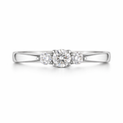 Platinum Diamond Three Stone Ring 16759 Image 2