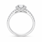 Platinum GIA Certified FVS2 0.75ct Diamond Pear Cut Cluster Ring DMN-2975 Image 3