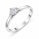 Platinum GIA Certified GVS2 0.30ct Diamond Solitaire Ring DMN-2950 Image 1