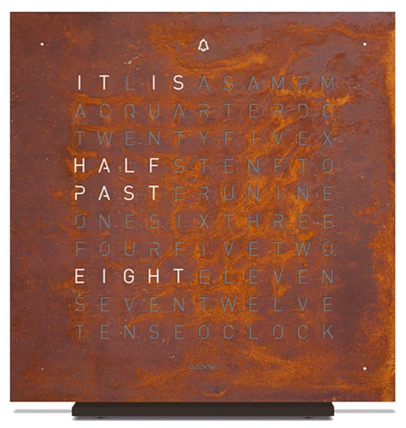 QLOCKTWO Earth 13.5 Creators Edition Rust Table Clock Watch T4BLENRT Image 1