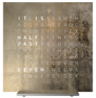 QLOCKTWO Earth 13.5 Creators Edition Silver And Gold Table Clock Watch T4SENSG Image 1