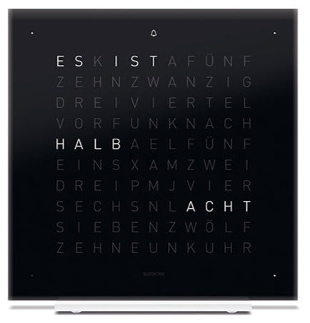 QLOCKTWO Earth 13.5 Pure Black Ice Tea Table Clock Watch T4PENBI Image 1