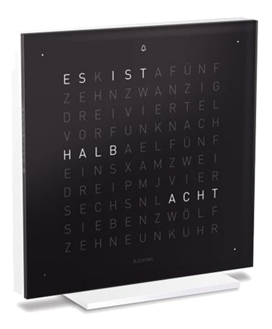 QLOCKTWO Earth 13.5 Pure Black Ice Tea Table Clock Watch T4PENBI Image 2