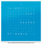 QLOCKTWO Earth 13.5 Pure Blue Candy Table Clock Watch T4PENBC Image 1