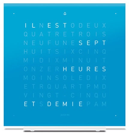 QLOCKTWO Earth 13.5 Pure Blue Candy Table Clock Watch T4PENBC Image 1