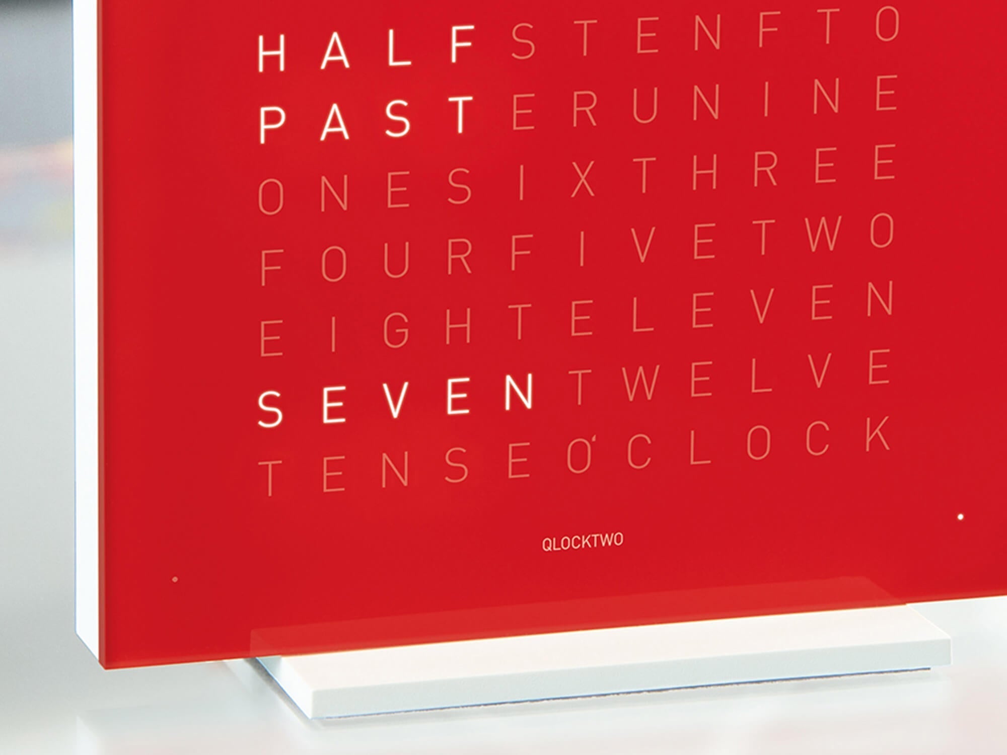 QLOCKTWO Earth 13.5 Pure Cherry Cake Table Clock Watch T4PENCC Image 5