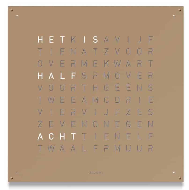 QLOCKTWO Earth 180 Hazelnut Wall Clock Watch Q180ENHAPC Image 1