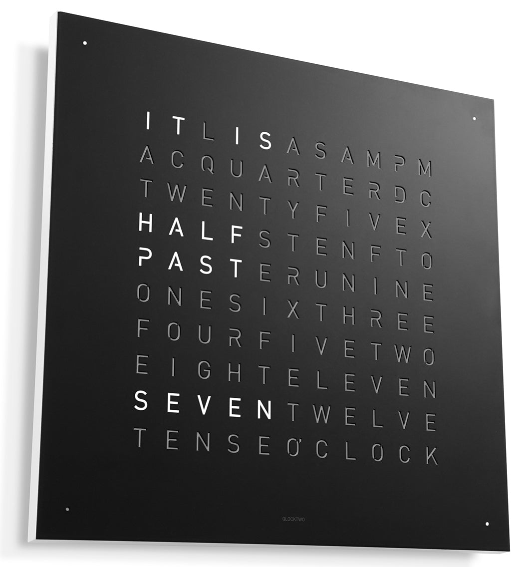 QLOCKTWO Earth 45 Black Pepper Wall Clock Watch QT4ENBLPC Image 2