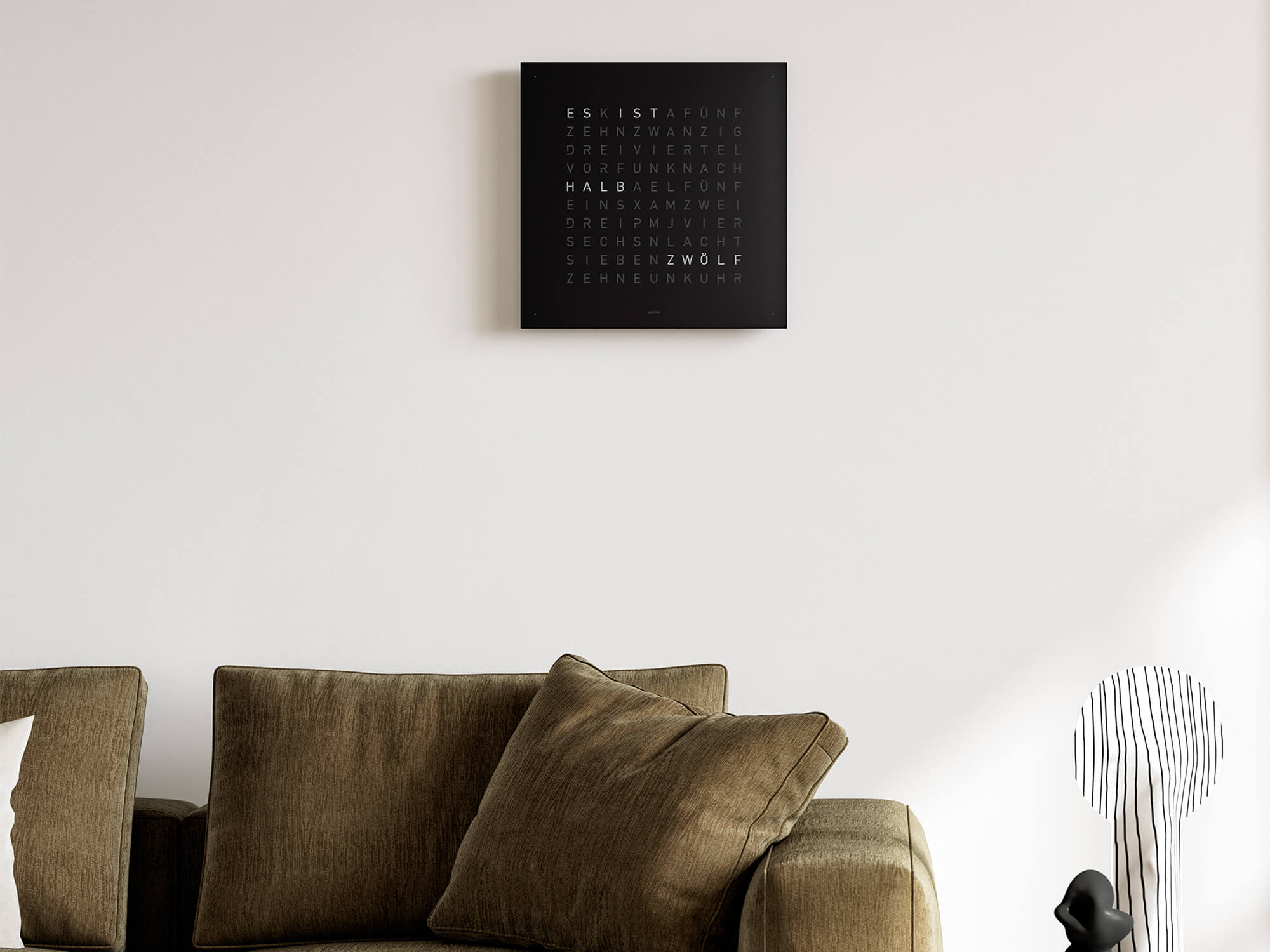 QLOCKTWO Earth 45 Black Pepper Wall Clock Watch QT4ENBLPC Image 3