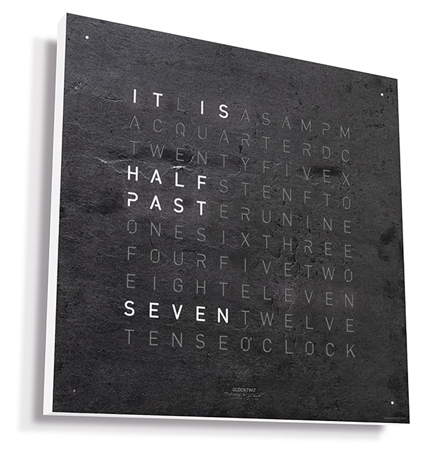 QLOCKTWO Earth 45 Creators Edition Metamorphite Wall Clock Watch QT4ENMM Image 2