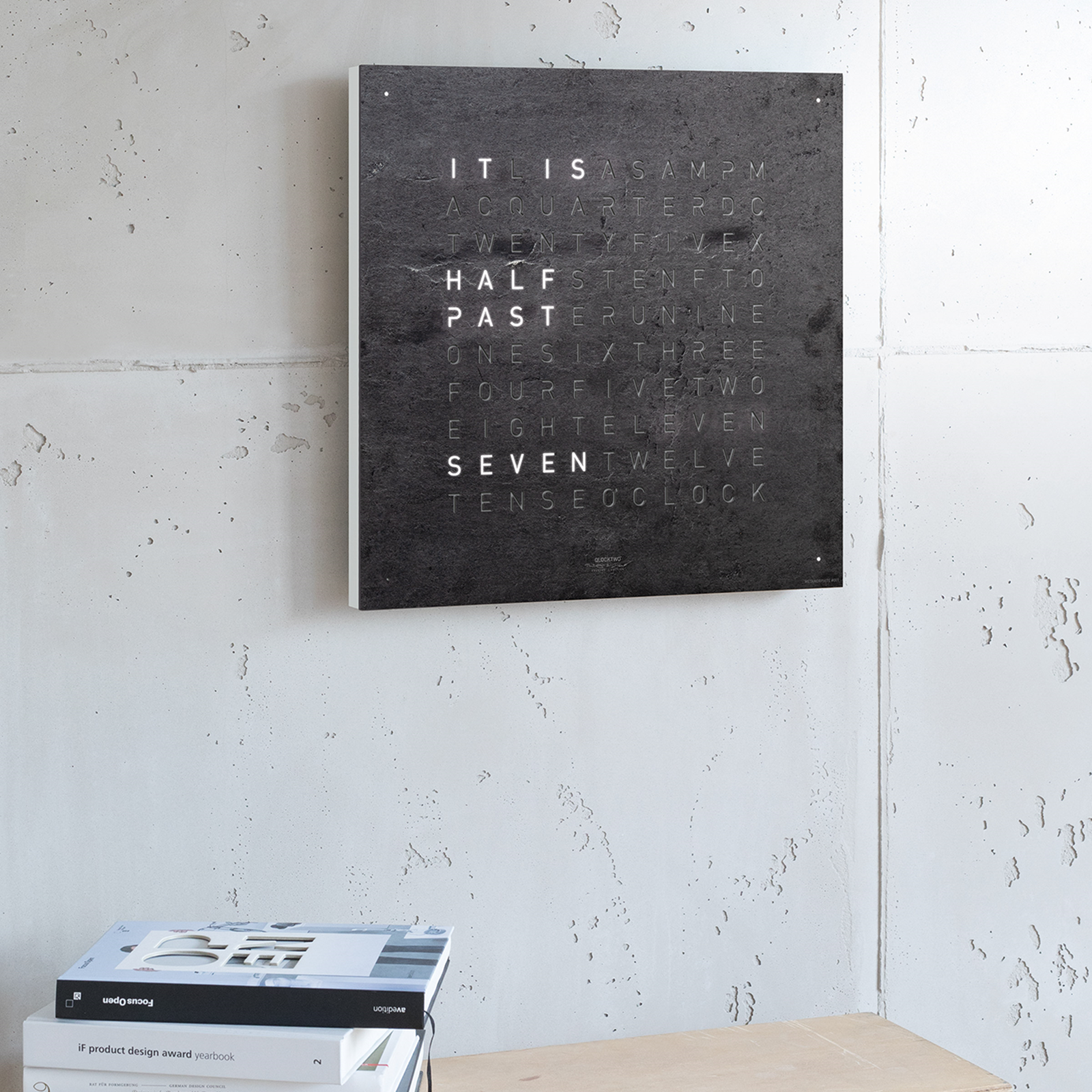 QLOCKTWO Earth 45 Creators Edition Metamorphite Wall Clock Watch QT4ENMM Image 3