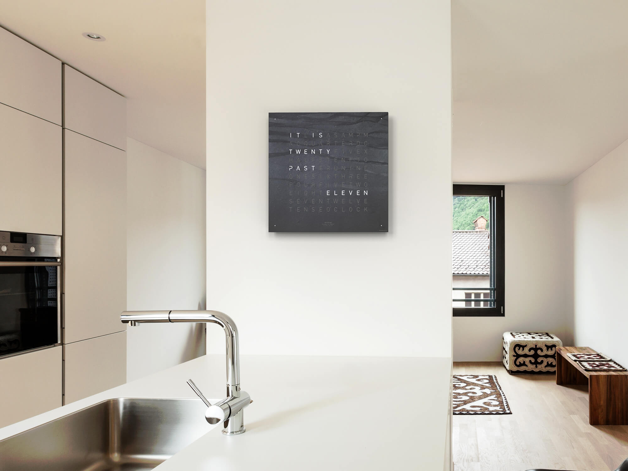 QLOCKTWO Earth 45 Creators Edition Metamorphite Wall Clock Watch QT4ENMM Image 7