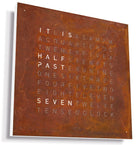 QLOCKTWO Earth 45 Creators Edition Rust Wall Clock Watch QT4ENRT Image 2