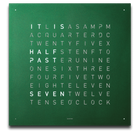 QLOCKTWO Earth 45 Green Velvet Wall Clock Watch QT4ENRGVC Image 1
