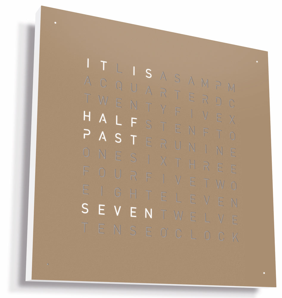 QLOCKTWO Earth 45 Hazelnut Wall Clock Watch QT4ENHAPC Image 2