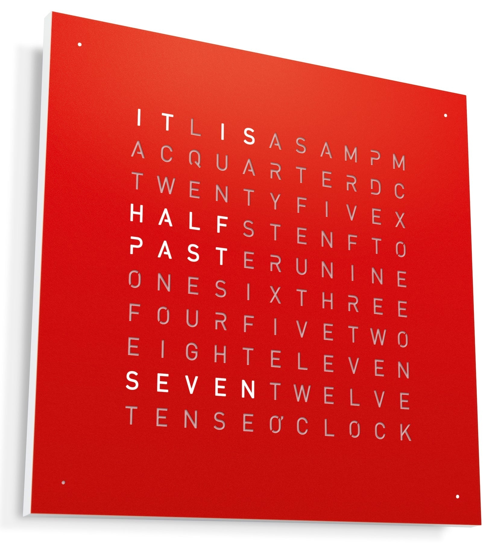 QLOCKTWO Earth 45 Red Pepper Wall Clock Watch QT4ENREPC Image 2