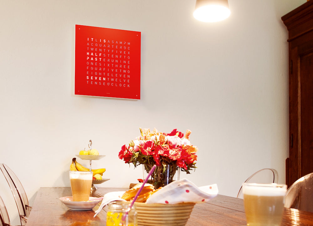 QLOCKTWO Earth 45 Red Pepper Wall Clock Watch QT4ENREPC Image 3