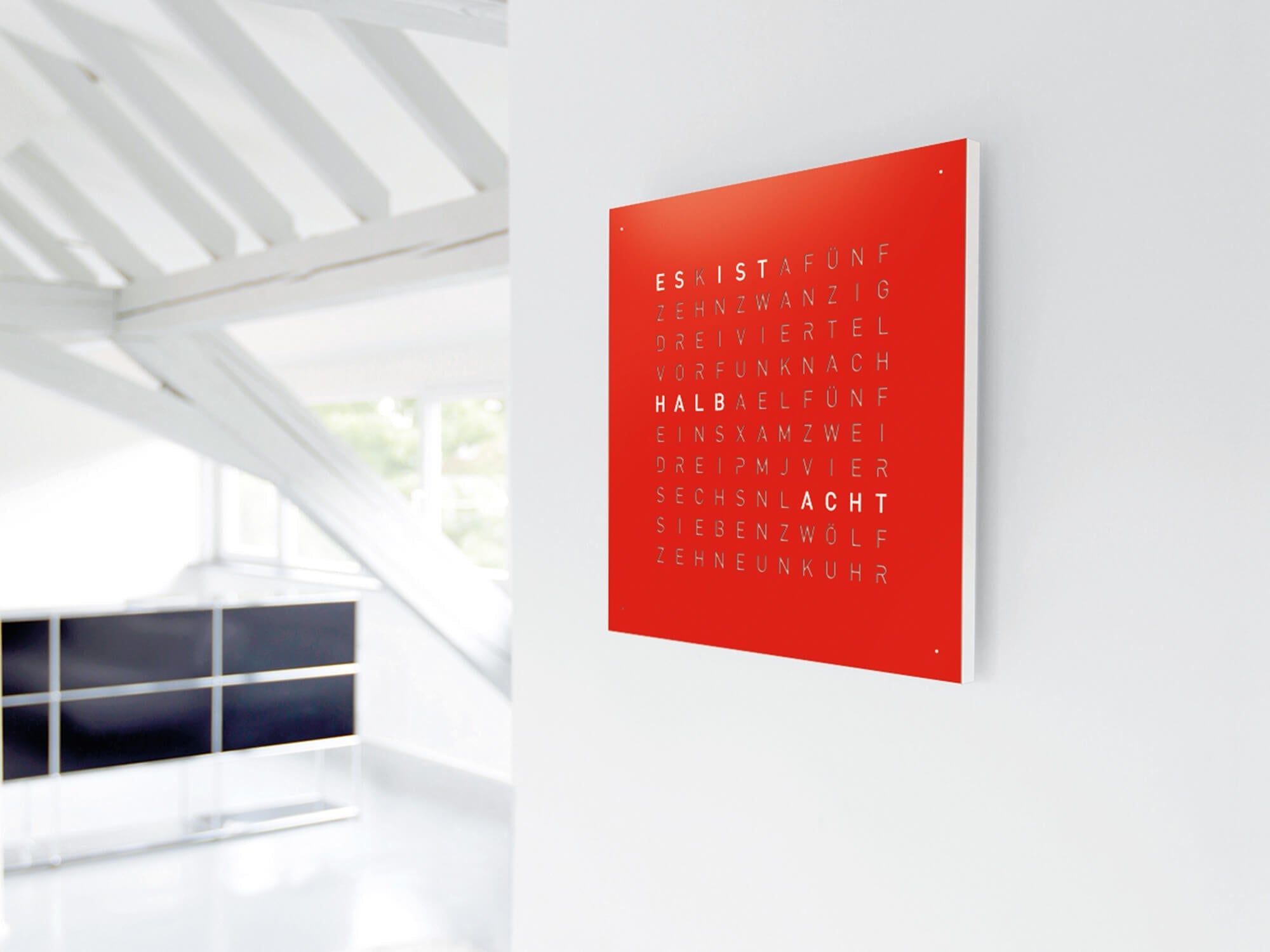 QLOCKTWO Earth 45 Red Pepper Wall Clock Watch QT4ENREPC Image 6