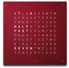 QLOCKTWO Earth 45 Red Velvet Wall Clock Watch QT4ENRRVC Image 1