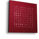 QLOCKTWO Earth 45 Red Velvet Wall Clock Watch QT4ENRRVC Image 3