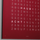 QLOCKTWO Earth 45 Red Velvet Wall Clock Watch QT4ENRRVC Image 4
