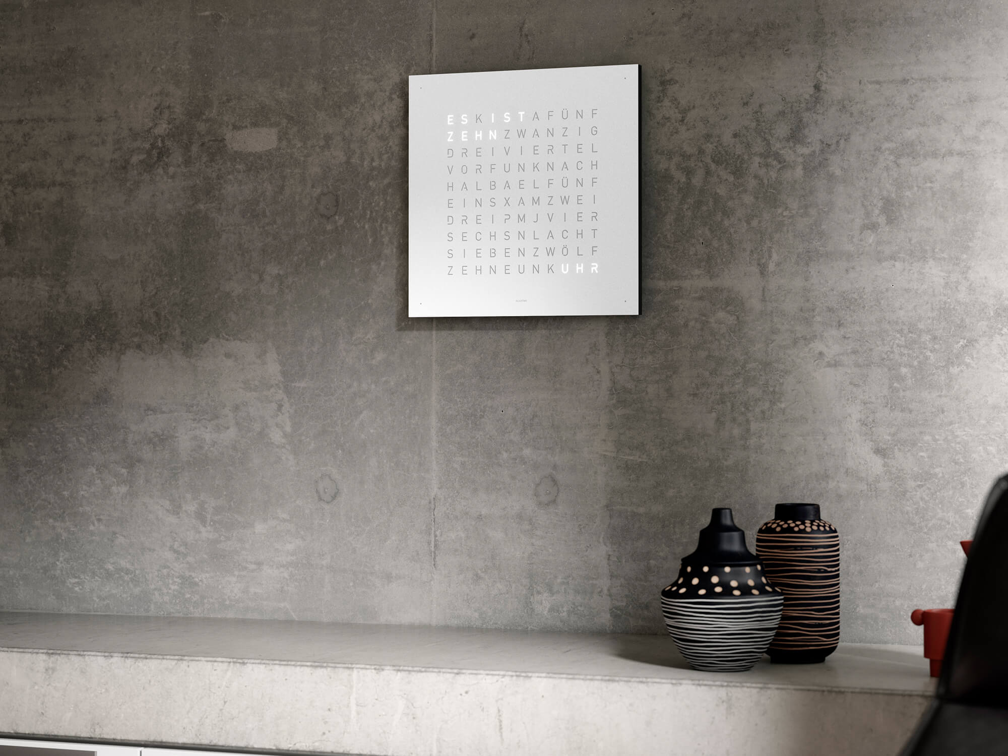 QLOCKTWO Earth 45 White Pepper Wall Clock Watch QT4ENWHPC Image 8
