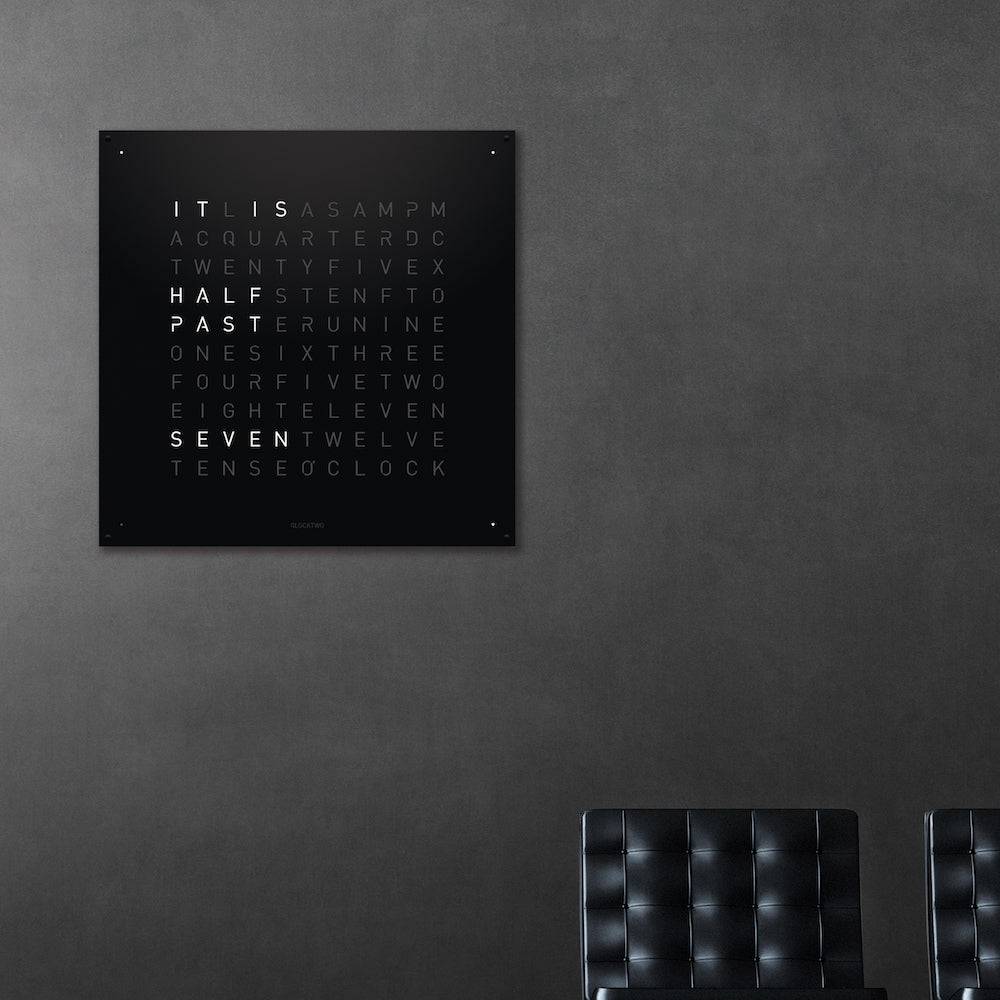 QLOCKTWO Earth 90 Black Pepper Wall Clock Watch LG4ENBLPC Image 2