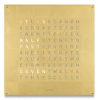 QLOCKTWO Earth 90 Creators Edition Gold Wall Clock Watch LG4ENGD Image 1