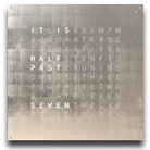 QLOCKTWO Earth 90 Creators Edition Platinum Wall Clock Watch LG4ENPL Image 1