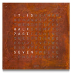 QLOCKTWO Earth 90 Creators Edition Rust Wall Clock Watch LG4ENRT Image 1