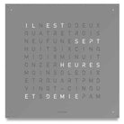 QLOCKTWO Earth 90 Grey Pepper Wall Clock Watch LG4ENGRPC Image 1
