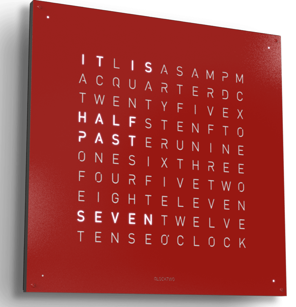 QLOCKTWO Earth 90 Red Pepper Wall Clock Watch LG4ENREPC Image 2
