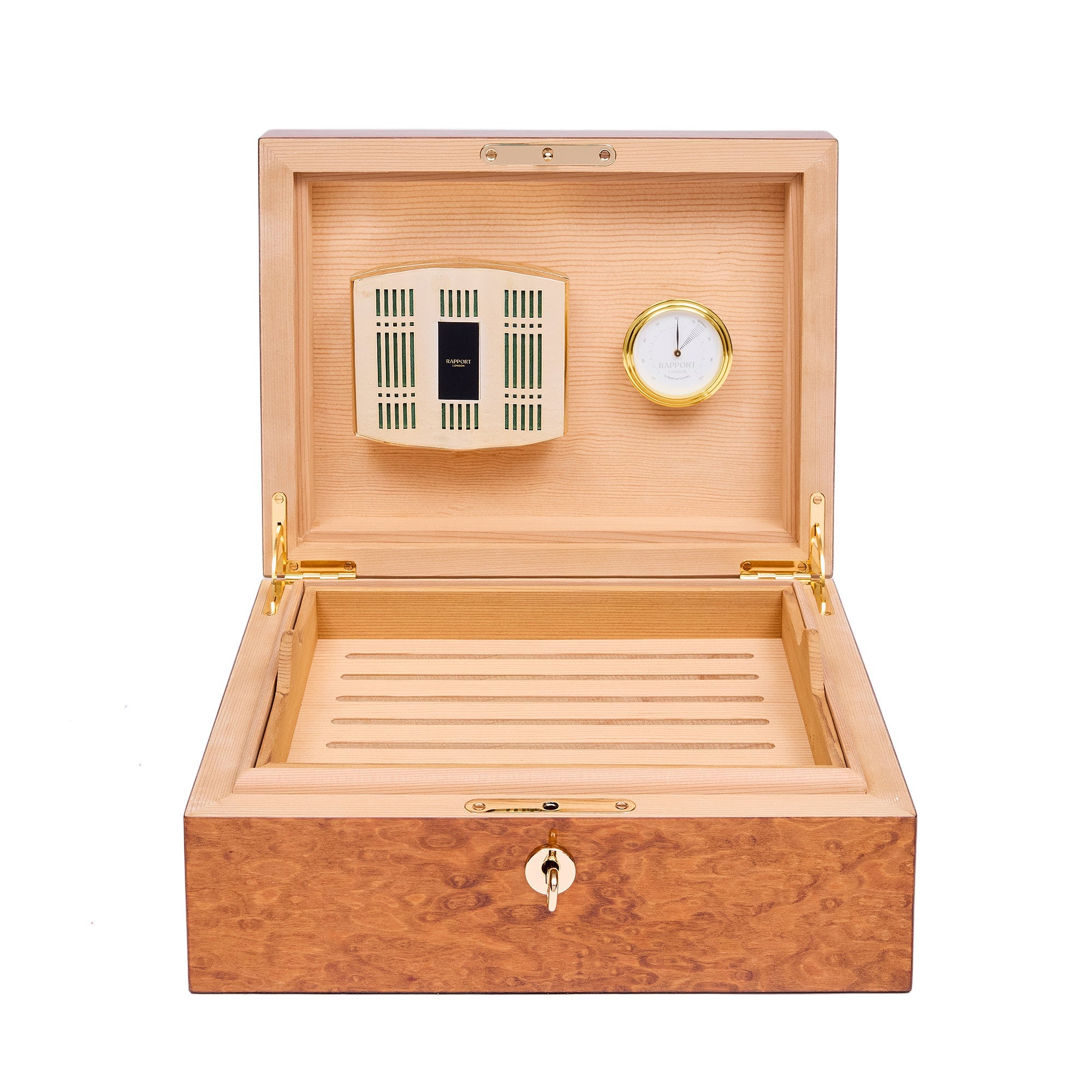 Rapport Brompton Burr Walnut  Medium Humidor RPT-195 Image 1