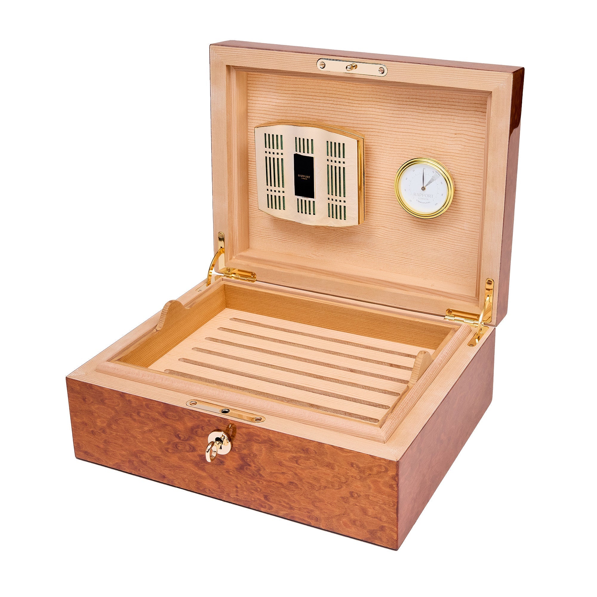 Rapport Brompton Burr Walnut  Medium Humidor RPT-195 Image 2