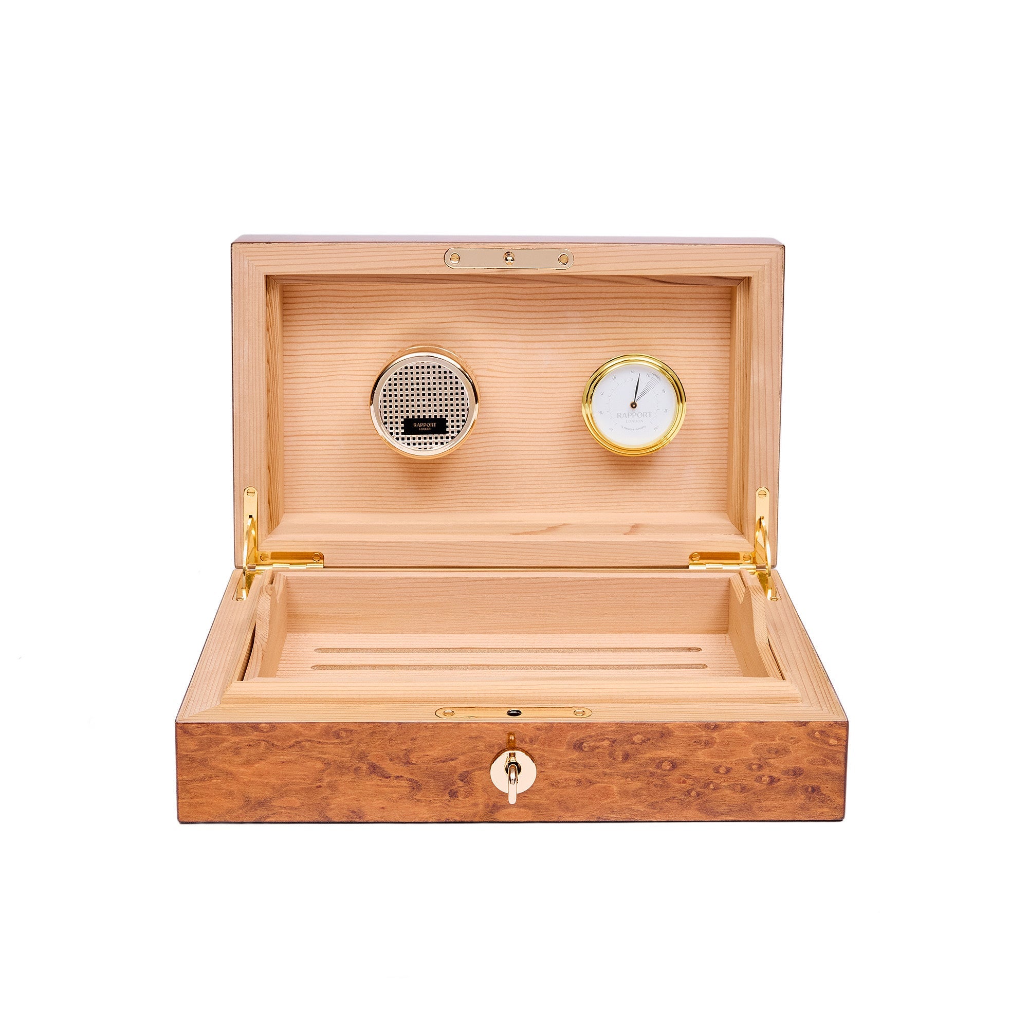 Rapport Brompton Burr Walnut Small Humidor RPT-194 Image 1
