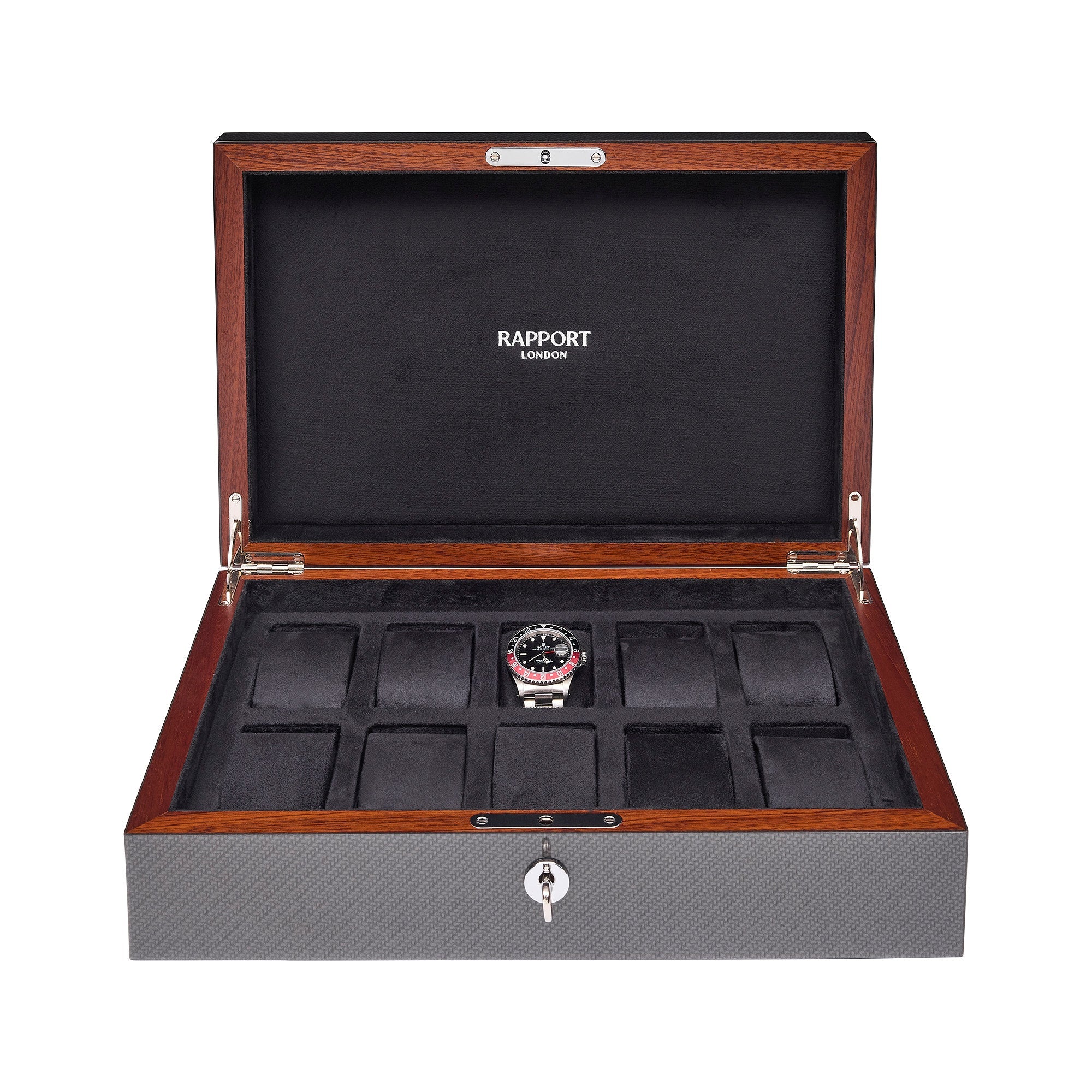 Rapport Carbon Fibre Ten Watch Box RPT-166 Image 1