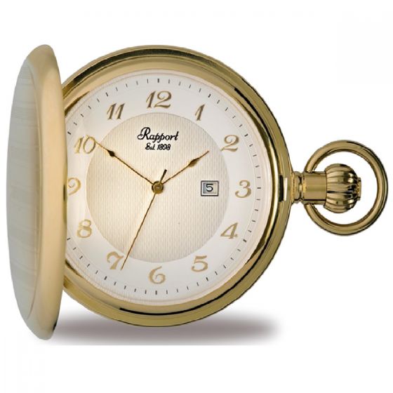 Rapport Pocket Watch Full Hunter Gold Plated PW70 Image 1