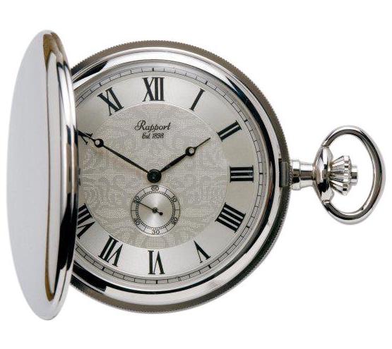 Rapport Pocket Watch Full Hunter Silver Tone PW85 Image 1