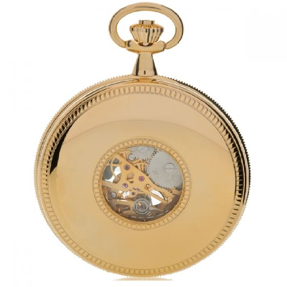 Rapport Pocket Watch Half Hunter Gold Plated PW46 Image 2