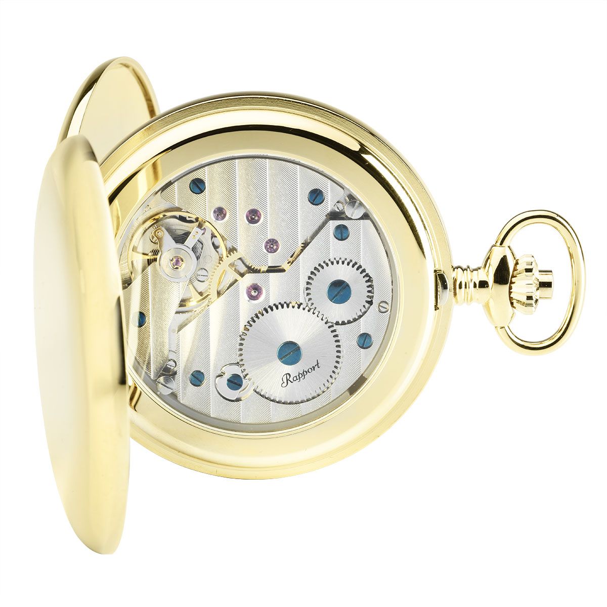 Rapport Pocket Watch Mechanical Double Hunter Gold Plated PW10 Image 3