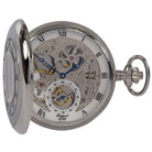Rapport Pocket Watch Mechanical Half Hunter Silver Tone PW45 Image 4