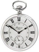 Rapport Pocket Watch Mechanical Open Face Silver Tone PW23 Image 1