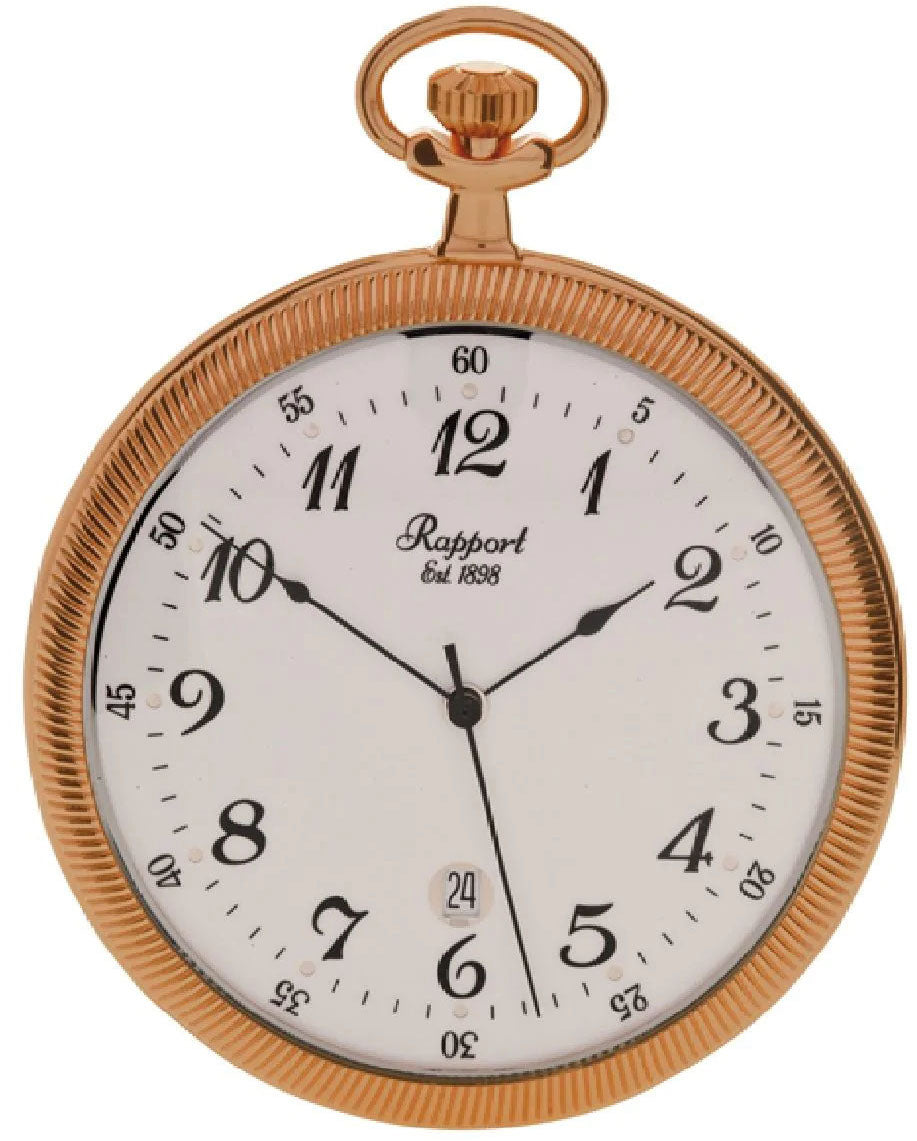 Rapport Pocket Watch Slim Open Face Rose Gold PW34 Image 1