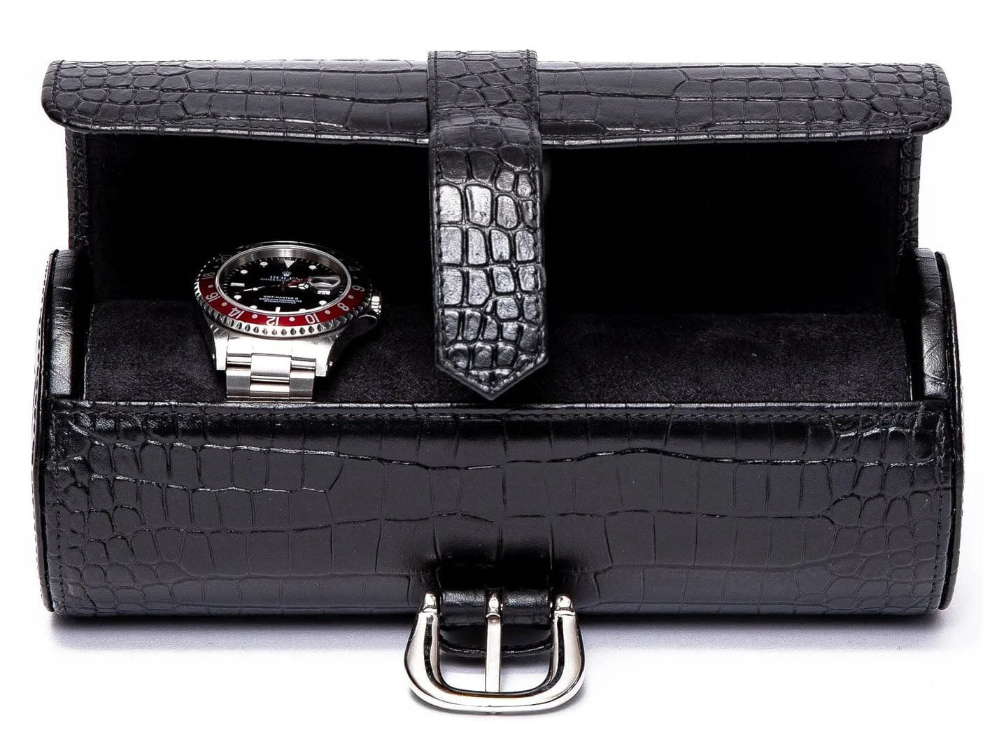 Rapport Watch Roll Brompton 3 Black Crocodile D164 Image 1