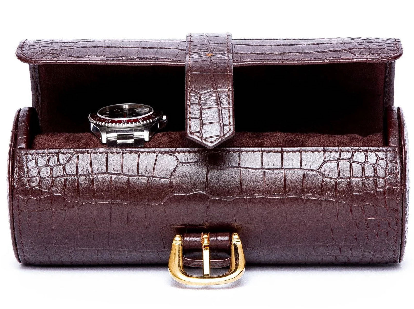 Rapport Watch Roll Brompton 3 Brown Crocodile D165 Image 1