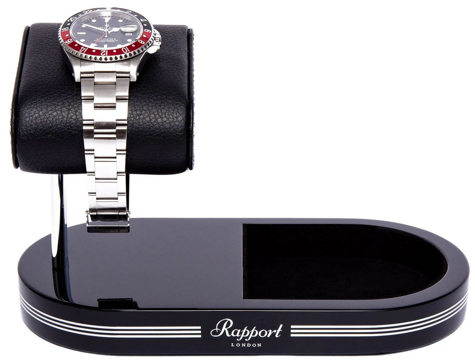 Rapport Watch Stand Formula Single With Tray Black Silver WS20 Image 2