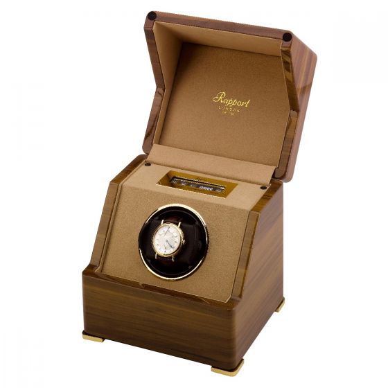Rapport Watch Winder Perpetua III Single Touch Screen Walnut Finish W581 Image 2