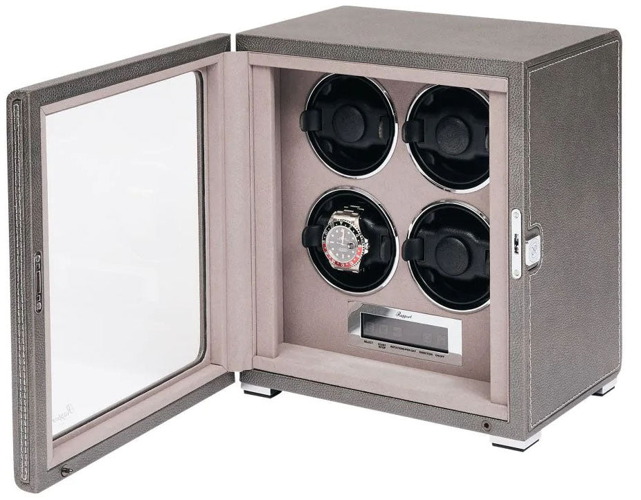 Rapport Watch Winder Quantum Quad Four Leather Grey W624 Image 2