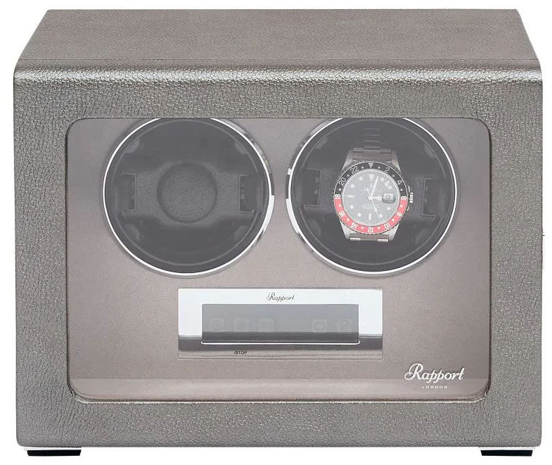 Rapport Watch Winder Quantum Quad Two Leather Grey W622 Image 7