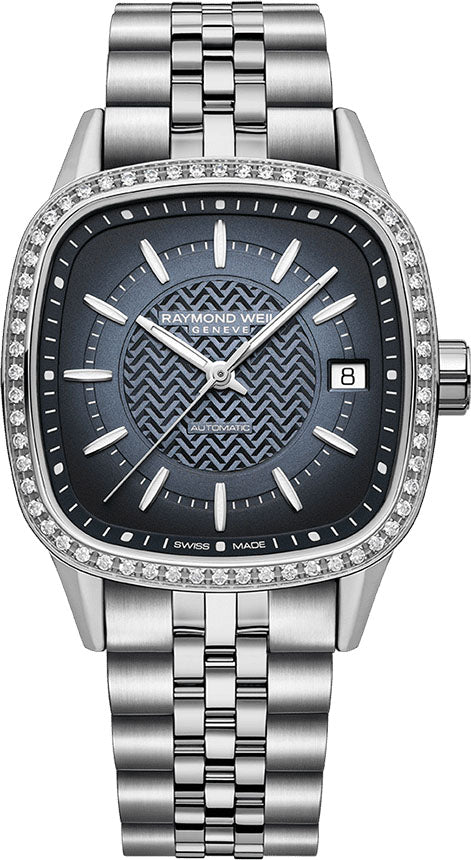 Raymond Weil Freelancer 60 Lab Blue Ladies Bracelet Watch 2490-STS-50051 Image 1